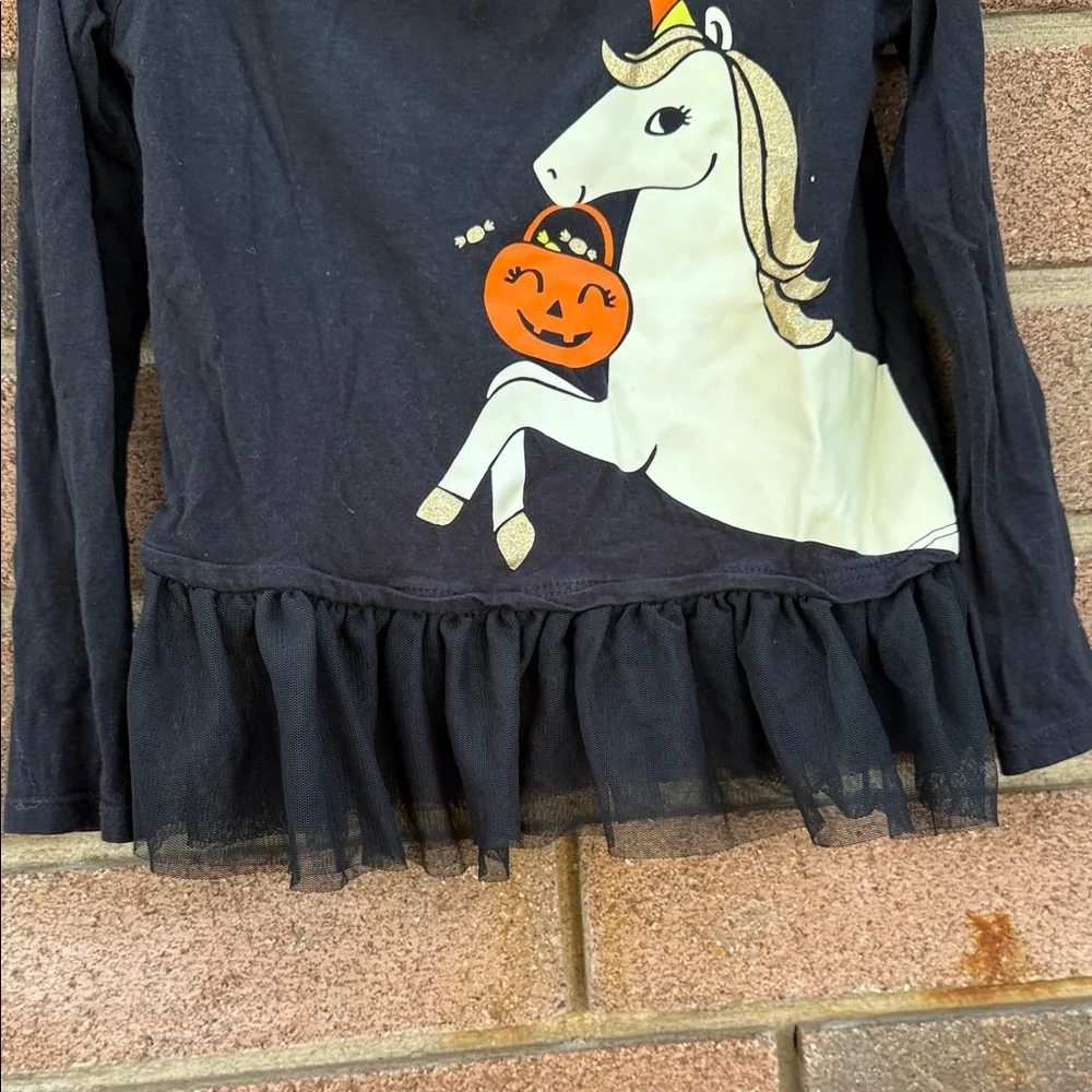 Carter's Black Long Sleeve Unicorn Tee Size 5T